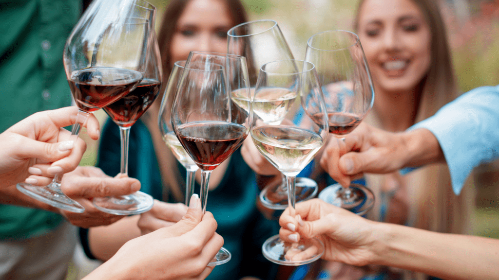 friends clinking glasses at wine events in germany in 2025